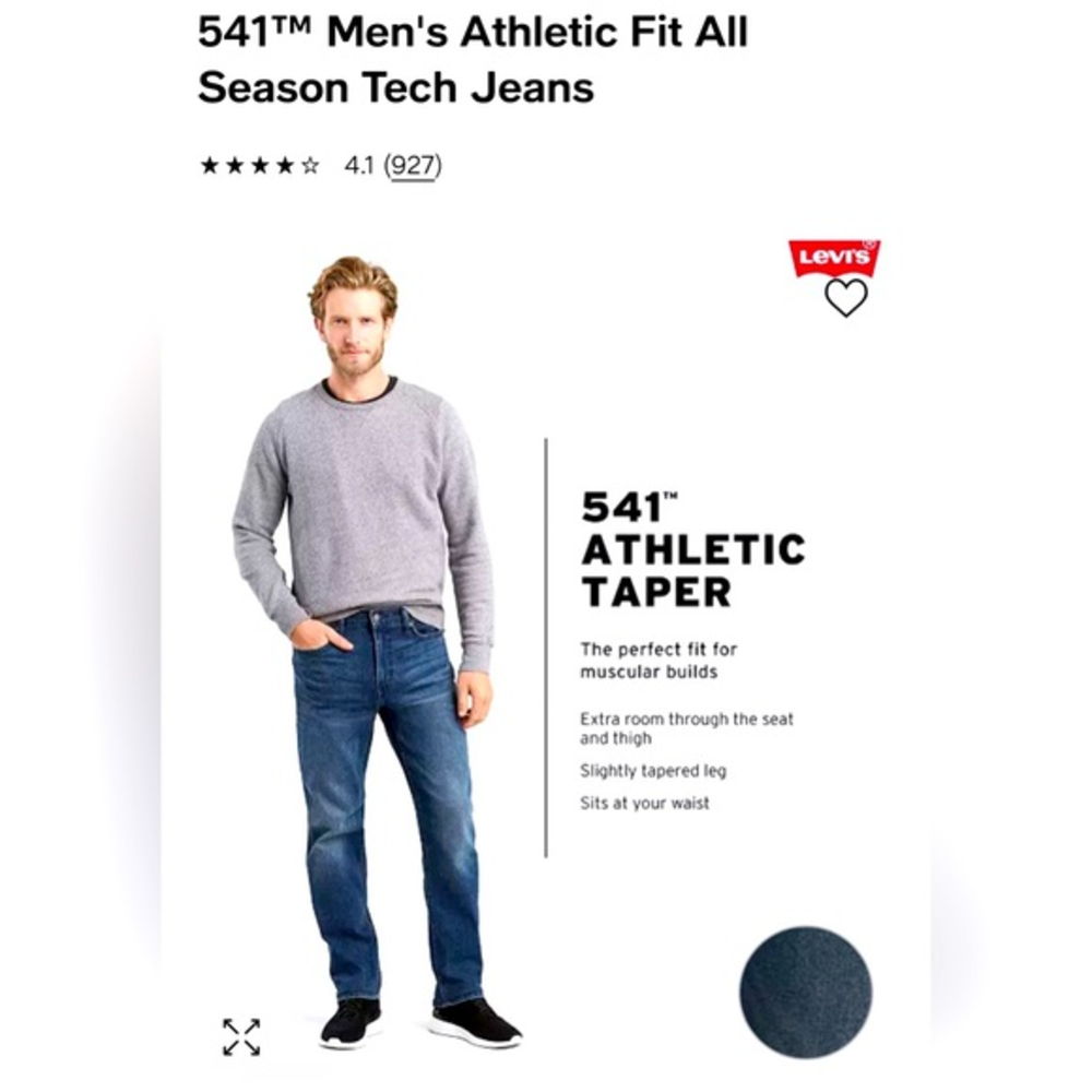 541 Levi’s athletic taper jeans NWT - Picture 1 of 3